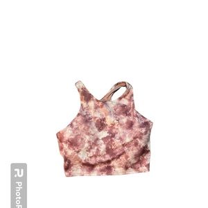 NWOT Athleta Burgundy Cloud Conscious Crop Bra D-DD, Size L